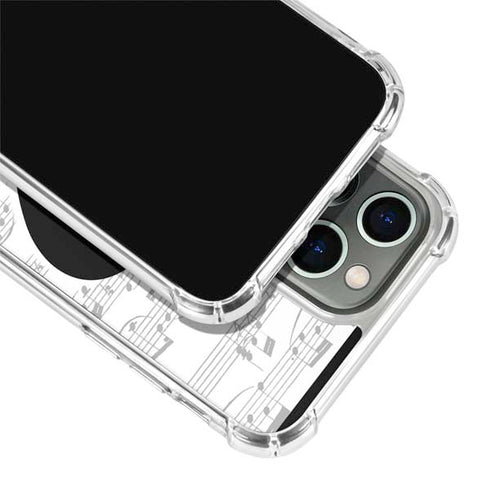 BW Musical Notes iPhone 13 Pro Max Clear Case